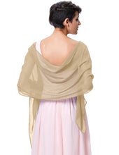Load image into Gallery viewer, Kate Kasin Long Chiffon Bridal Wraps for Evening Party Dress Light Pink Blue Green Purple White Scarf Woman Wedding Shawl Wrap