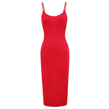 Load image into Gallery viewer, Kate Kasin Women Comfy Spaghetti Straps Sleeveless Dress Summer Solid Color Sexy Bodycon Slip Dress Sheath Cami Sun Dress 2020