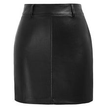 Load image into Gallery viewer, Kate Kasin Women Pu Leather Skirt Autumn Streetwear Casual Office Work Wear Bodycon Pencil Skirt Elastic Tight Ladies Skirt