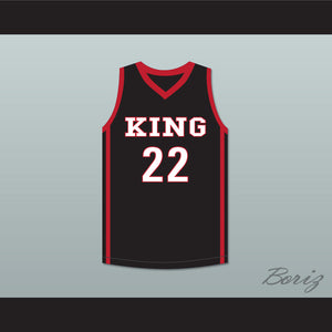 Kawhi Leonard 22 Martin Luther King High School Wolves Black Basketball Jersey 6