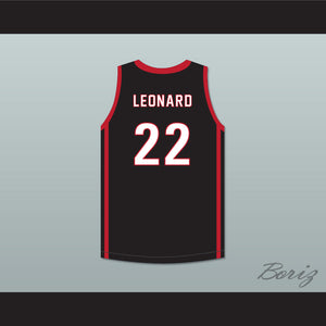 Kawhi Leonard 22 Martin Luther King High School Wolves Black Basketball Jersey 6