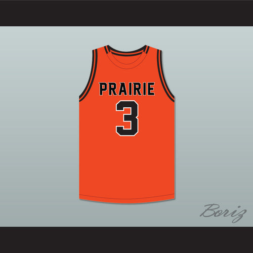 Keegan Murray 3 Prairie High School Hawks Orange Basketball Jersey 1