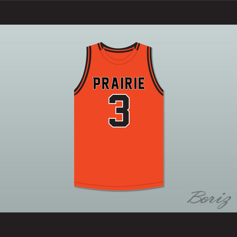 Keegan Murray 3 Prairie High School Hawks Orange Basketball Jersey 1