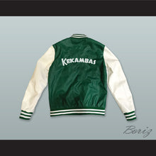 Load image into Gallery viewer, Kekambas Baseball Hardball Green and White Lab Leather Varsity Letterman Jacket 3