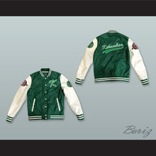 Load image into Gallery viewer, Kekambas Baseball Hardball Green and White Lab Leather Varsity Letterman Jacket 4