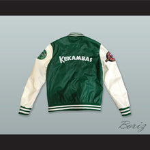 Load image into Gallery viewer, Kekambas Baseball Hardball Green and White Lab Leather Varsity Letterman Jacket 5