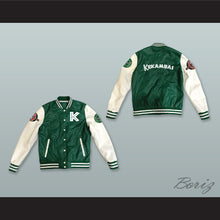 Load image into Gallery viewer, Kekambas Baseball Hardball Green and White Lab Leather Varsity Letterman Jacket 5