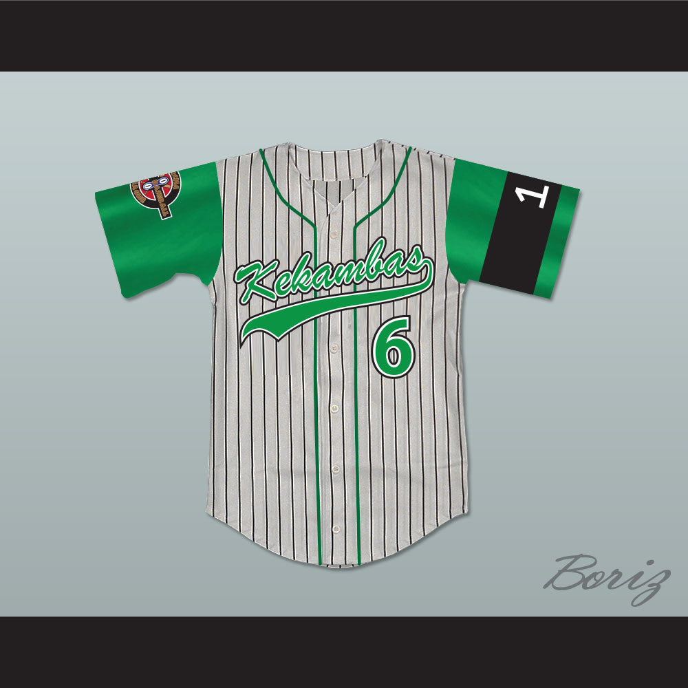 Player 6 Kekambas Baseball Jersey Hardball Includes ARCHA Patch and G-Baby Memorial Sleeve