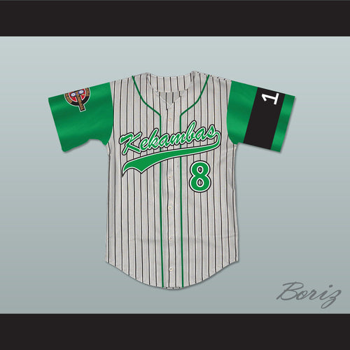 Kofi Evans 8 Kekambas Baseball Jersey Hardball Includes ARCHA Patch and G-Baby Memorial Sleeve