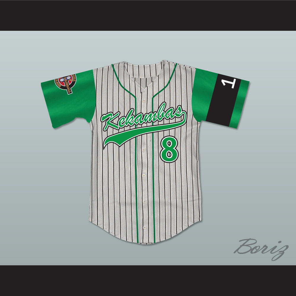 Kofi Evans 8 Kekambas Baseball Jersey Hardball Includes ARCHA Patch and G-Baby Memorial Sleeve