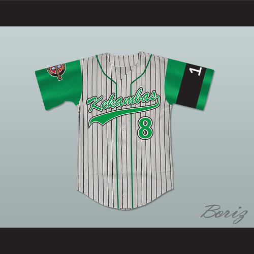 Kofi Evans 8 Kekambas Baseball Jersey Includes ARCHA Patch and G-Baby Memorial Sleeve