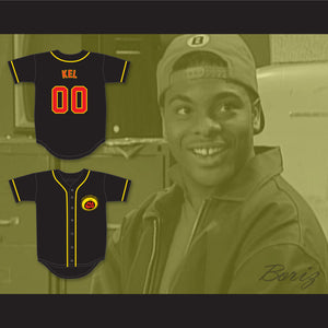 Kel Mitchell 00 All That Button Down Black Baseball Jersey 2