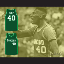Load image into Gallery viewer, Shawn Kemp 40 Concord High School Minutemen Green Basketball Jersey