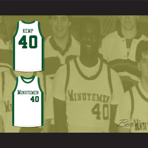 Shawn Kemp 40 Concord High School Minutemen White Basketball Jersey