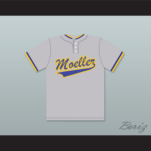 Ken Griffey Jr 24 Archbishop Moeller High School Crusaders Gray Baseball Jersey 2