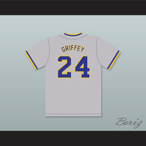 Ken Griffey Jr 24 Archbishop Moeller High School Crusaders Gray Baseball Jersey 2