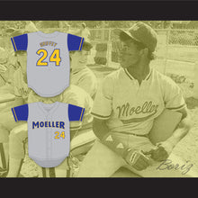 Load image into Gallery viewer, Ken Griffey Jr 24 Archbishop Moeller High School Crusaders Gray Baseball Jersey 6