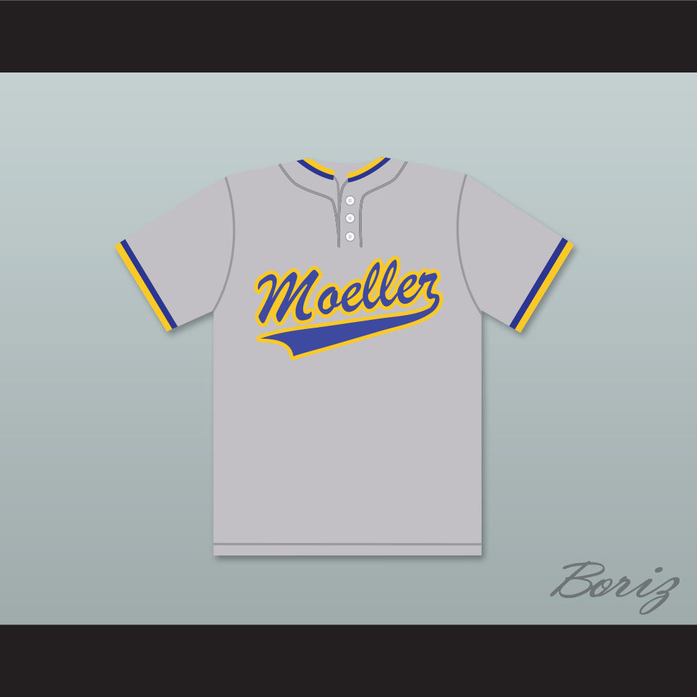 Ken Griffey Jr 24 Archbishop Moeller High School Crusaders Gray Baseball Jersey 1