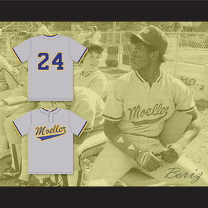 Ken Griffey Jr 24 Archbishop Moeller High School Crusaders Gray Baseball Jersey 1