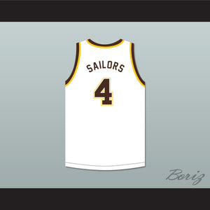 Ken Sailors 4 Wyoming Cowboys White Basketball Jersey