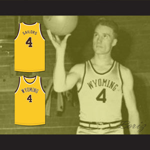 Ken Sailors 4 Wyoming Cowboys Yellow Basketball Jersey