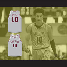 Load image into Gallery viewer, Kendall Brown 10 Sunrise Christian Academy Light Gray Basketball Jersey 2