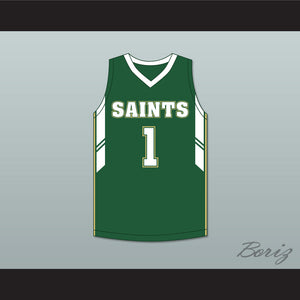 Kennedy Chandler 1 Briarcrest Christian School Saints Dark Green Basketball Jersey 2