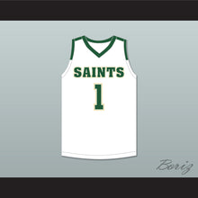 Load image into Gallery viewer, Kennedy Chandler 1 Briarcrest Christian School Saints White Basketball Jersey 2