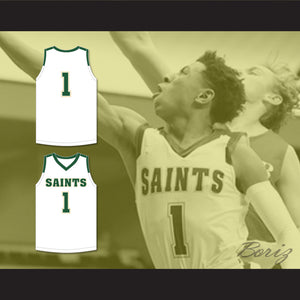 Kennedy Chandler 1 Briarcrest Christian School Saints White Basketball Jersey 1