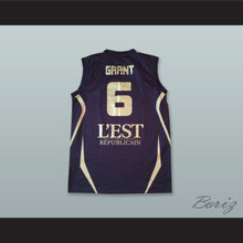 Load image into Gallery viewer, Kenny Grant 6 France Navy Blue Basketball Jersey