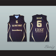 Load image into Gallery viewer, Kenny Grant 6 France Navy Blue Basketball Jersey