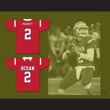 Load image into Gallery viewer, Kenny Pickett 2 Ocean Township High School Spartans Red Football Jersey 2