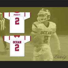 Load image into Gallery viewer, Kenny Pickett 2 Ocean Township High School Spartans White Football Jersey 2