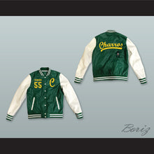 Load image into Gallery viewer, Kenny Powers 55 Charros Baseball Green and White Lab Leather Varsity Letterman Jacket