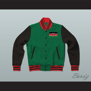 Kenya Varsity Letterman Jacket-Style Sweatshirt