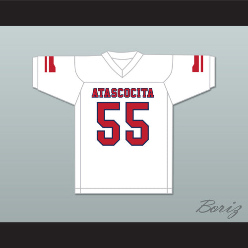 Kenyon Green 55 Atascocita High School Eagles White Football Jersey 1