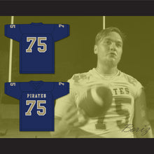 Load image into Gallery viewer, Kerry Buckmaster 75 Independence Community College Pirates Dark Blue Football Jersey