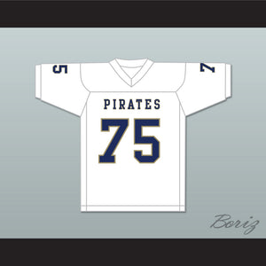 Kerry Buckmaster 75 Independence Community College Pirates White Football Jersey