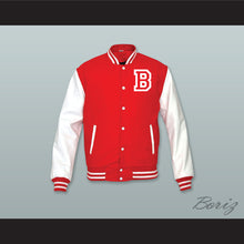 Load image into Gallery viewer, Kevin Gates No Security Red Wool and White Lab Leather Varsity Letterman Jacket
