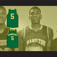 Load image into Gallery viewer, Kevon Looney 5 Alexander Hamilton High School Wildcats Green Basketball Jersey 1