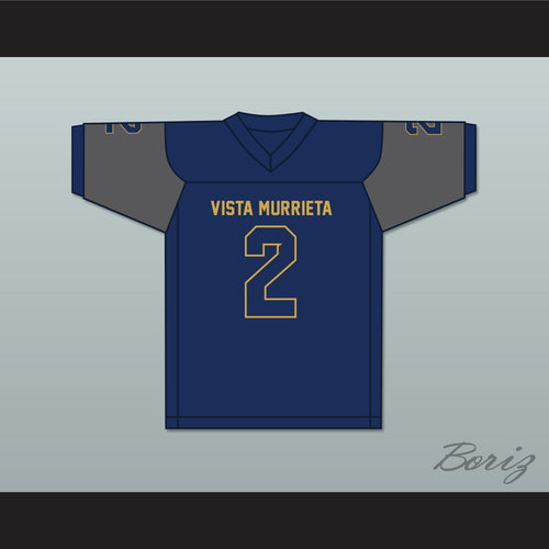Khalil Shakir 2 Vista Murrieta High School Broncos Navy Blue Football Jersey 2