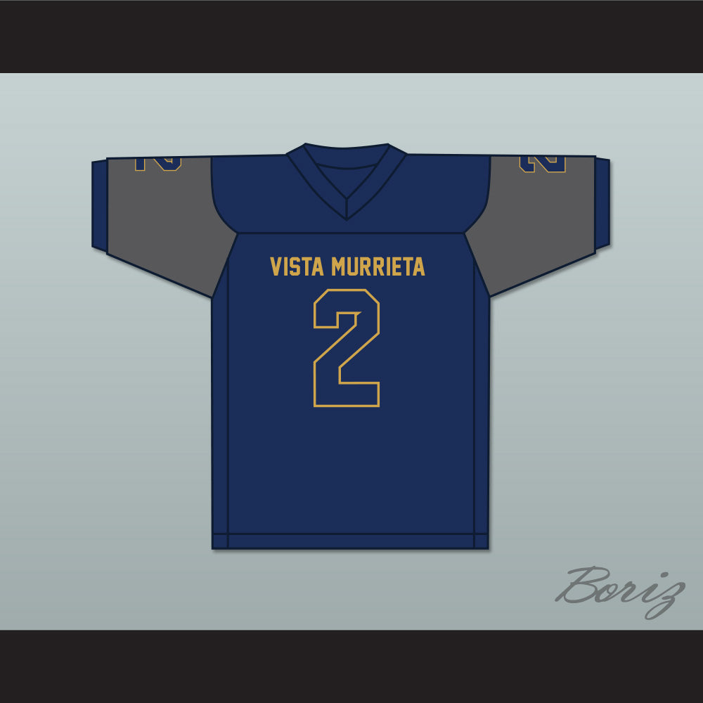 Khalil Shakir 2 Vista Murrieta High School Broncos Navy Blue Football Jersey 2