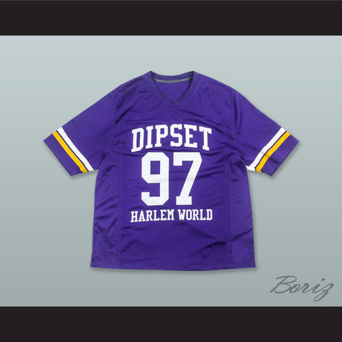 Killa Cam 97 Dipset Harlem World Purple Football Jersey