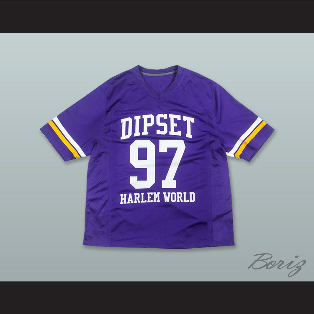 Killa Cam 97 Dipset Harlem World Purple Football Jersey