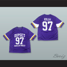 Load image into Gallery viewer, Killa Cam 97 Dipset Harlem World Purple Football Jersey