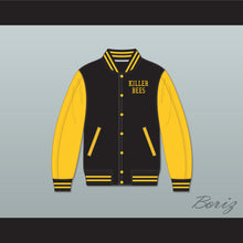 Load image into Gallery viewer, Killer Bees Black and Gold Varsity Letterman Jacket-Style Sweatshirt