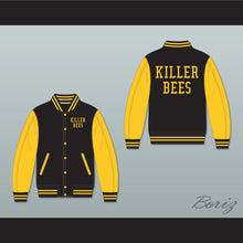 Load image into Gallery viewer, Killer Bees Black and Gold Varsity Letterman Jacket-Style Sweatshirt