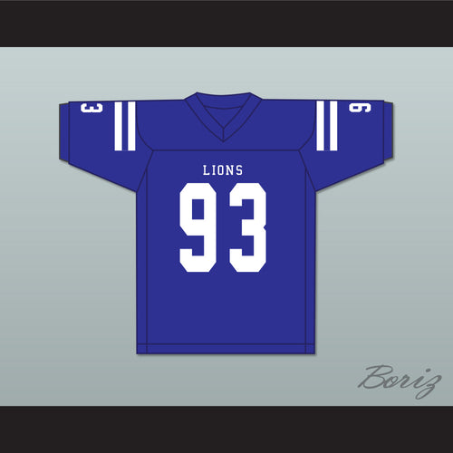 Kingsley Enagbare 93 Peachtree Ridge High School Lions Blue Football Jersey 1
