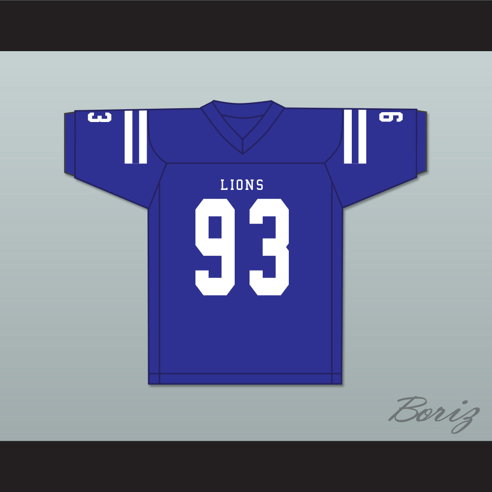 Kingsley Enagbare 93 Peachtree Ridge High School Lions Blue Football Jersey 1