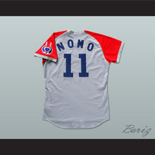 Load image into Gallery viewer, Nomo 11 Kintetsu Japan Gray Baseball Jersey